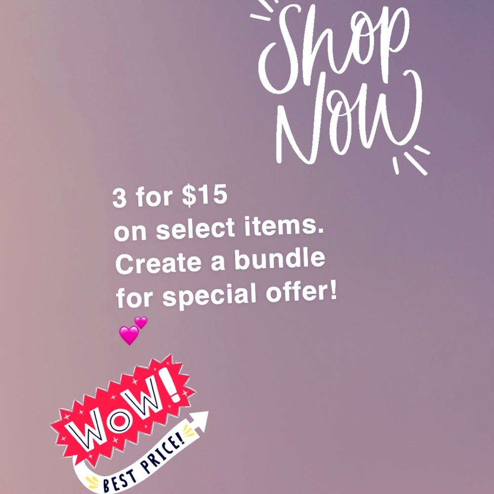 3 for $15
